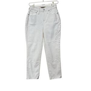 Madewell The Curvy Perfect Vintage Jean Women 25P White Denim Casual NWT‎
